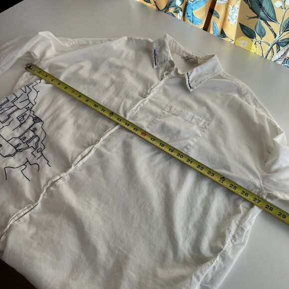 Anthropologie Allihop White Cotton Don’t Follow Me Top Sz S Boho Travel Resort - Picture 8 of 9